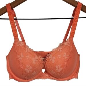 Victoria's Secret Dream Angels‎ Push-up Padded Underwire Lace Bra Orange Floral